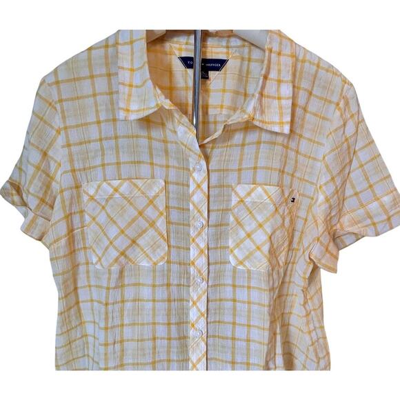 Tommy Hilfiger Creamy Butter Yellow Oversized Preppy Coastal Grandma Women XL - Picture 3 of 7